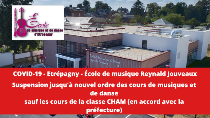 Covid19 – Ecole de musique et de danse Reynald Jouveaux