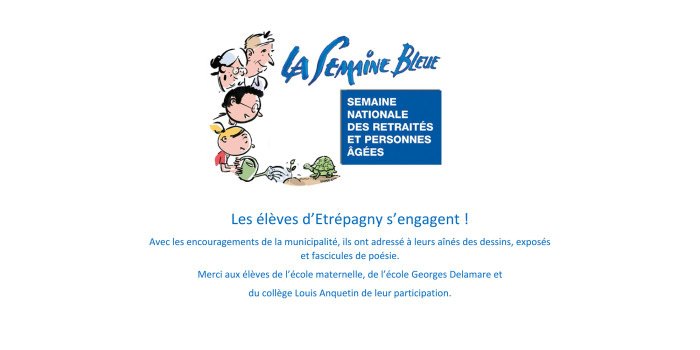 Étrépagny – Semaine Bleue – Les élèves d’Étrépagny s’engagent