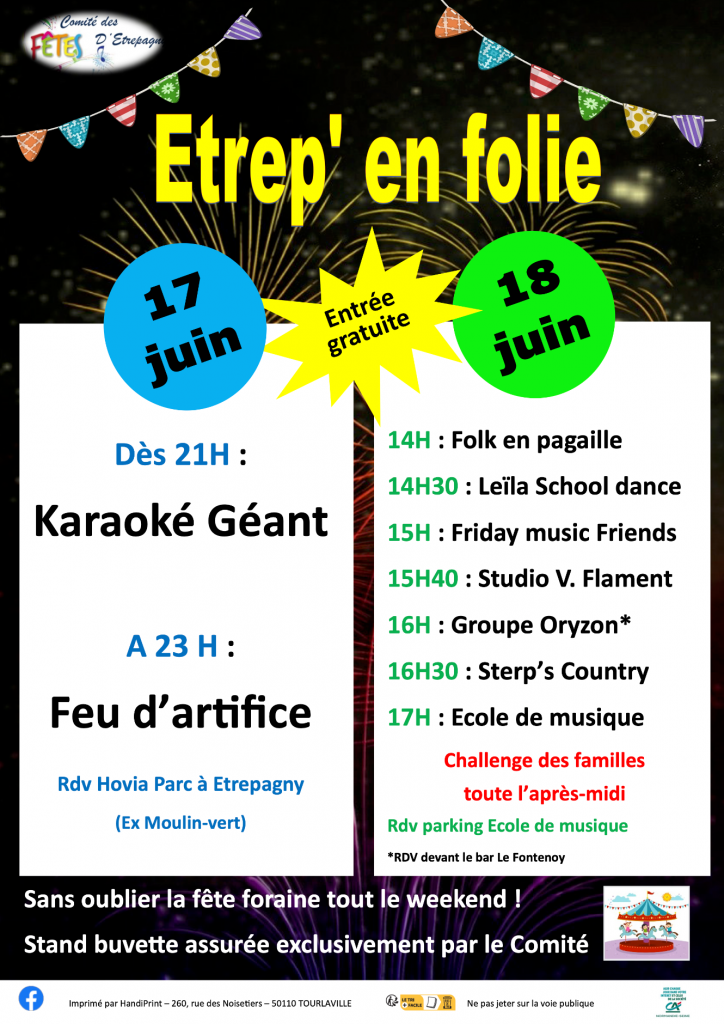 Étrépagny - Fête patronale 17 - 18 juin 2023